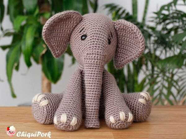 crochet Bubba the Elephant easy pattern
