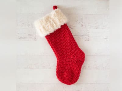 crochet Classic Christmas Stocking free pattern