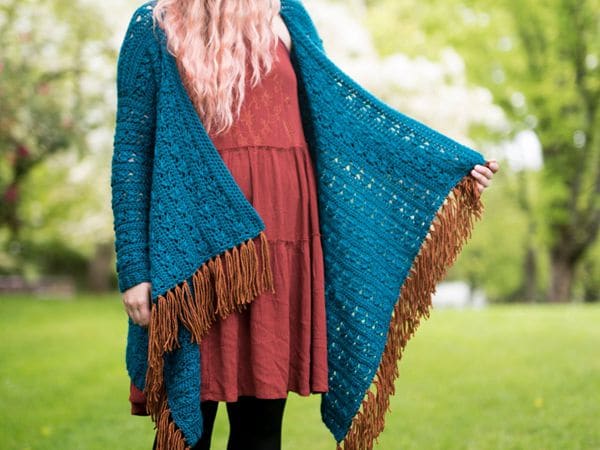 crochet Kingfisher Cardigan easy pattern