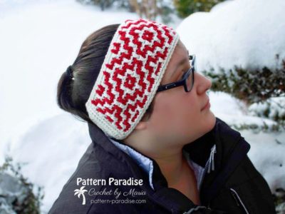 crochet Mosaic Headband free pattern