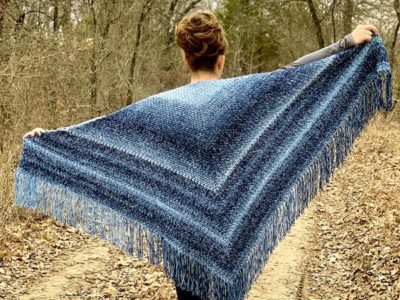 crochet Denim Shawl free pattern