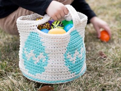 crochet Easter Egg Basket free pattern