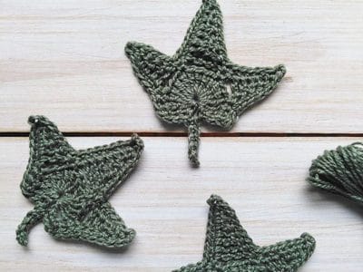 crochet Ivy Leaf free pattern
