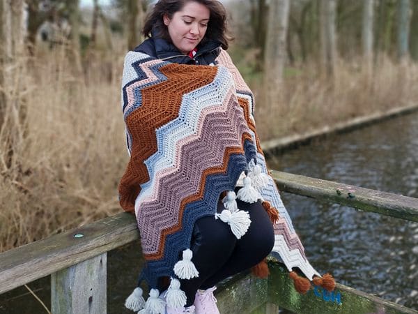 crochet Sofia blanket free pattern