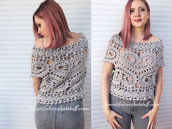 crochet Sweetheart Crop Top free pattern