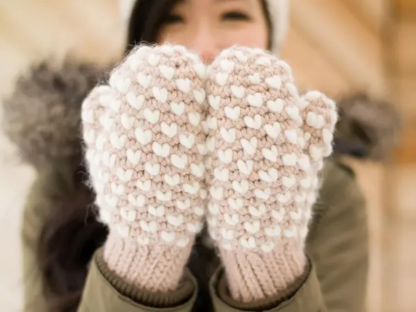 crochet Bulky Thrummed Mittens free pattern