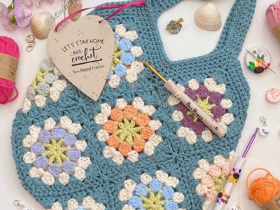 crochet Flower Festival Bag easy pattern