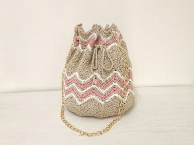crochet Chevron Bucket Bag free pattern