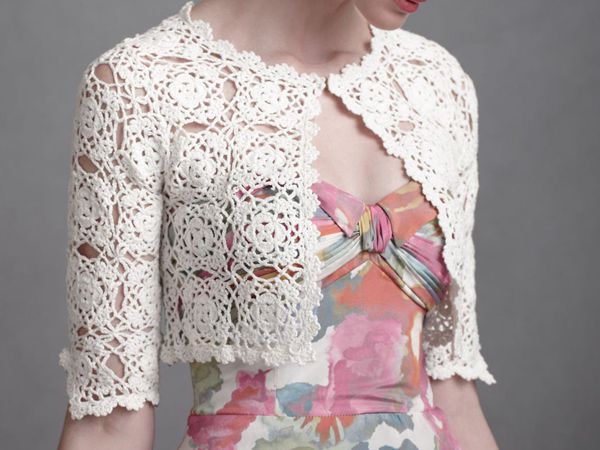 crochet Classic Lacy Bolero free pattern