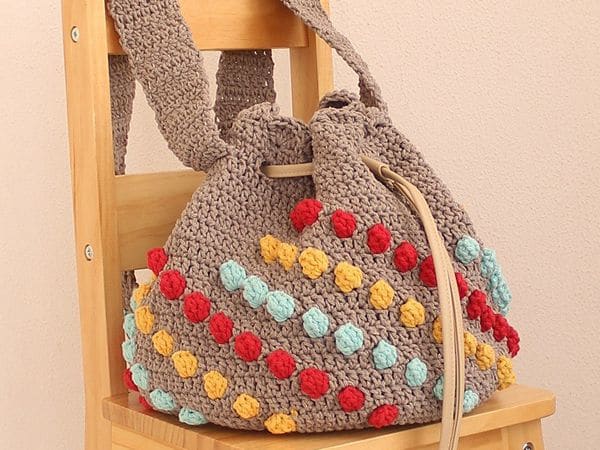 crochet Cotton Waves Handbag free pattern