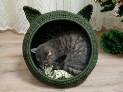 crochet Helen Cat Bed easy pattern