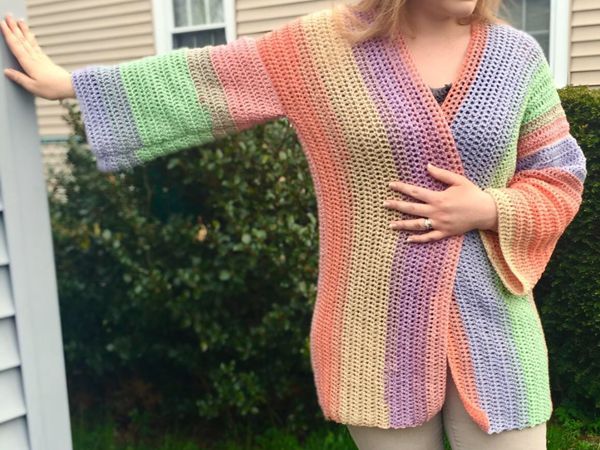 crochet Light and Airy Cardigan free pattern