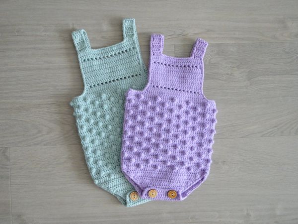 crochet Ezra Baby Romper easy pattern