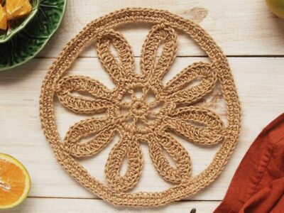 crochet Flower Placemat free pattern