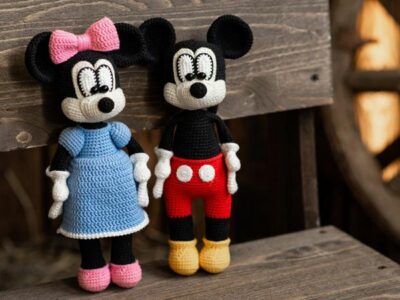 crochet Mickey and Minnie Mouse easy pattern