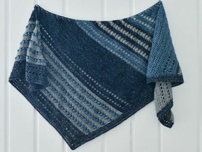 crochet Puff Stitch Shawl free pattern