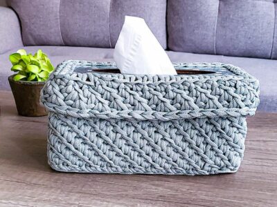 crochet Ripples Tissue Box free pattern