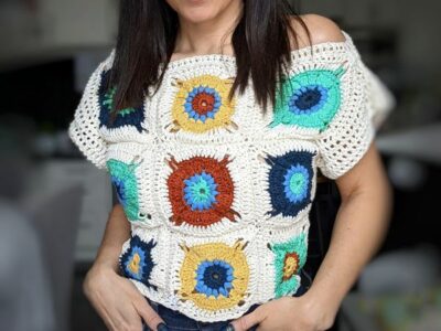 crochet Sundrop Flower Top free pattern