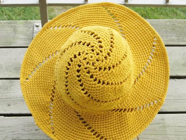 crochet Sunsational Sun Hat free pattern