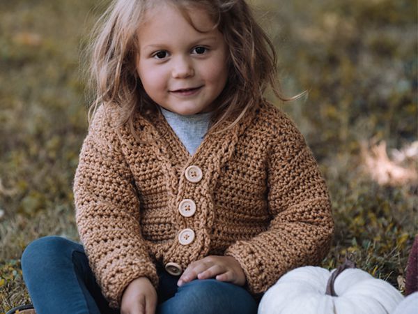 crochet Toddler Grandpa Sweater free pattern