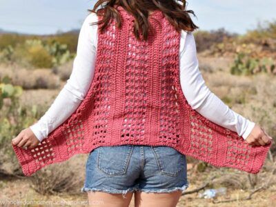 XOXO Summer Crochet Vest free pattern
