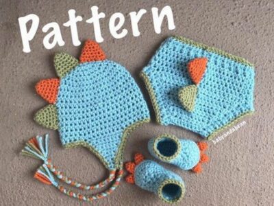 crochet Baby Dinosaur Outfit free pattern