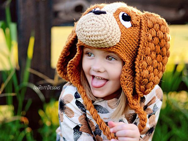 crochet CoCo the Spaniel Puppy Dog Hat easy pattern