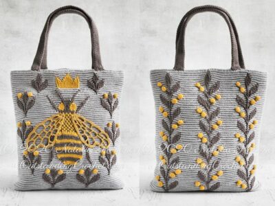 crochet Queen Bee Bag easy pattern