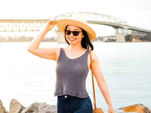crochet TEXTURED SUMMER TANK TOP free pattern