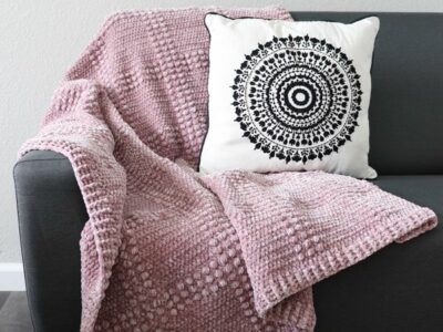crochet Velvet Windowpane Throw free pattern