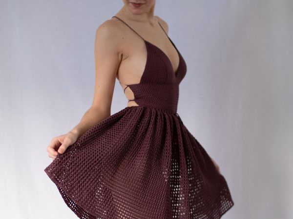 crochet Full Skirt Dress easy pattern