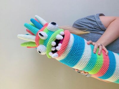 crochet Alien Monster Body Pillow easy pattern