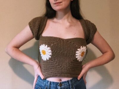 crochet Faerie Garden Crop Top easy pattern