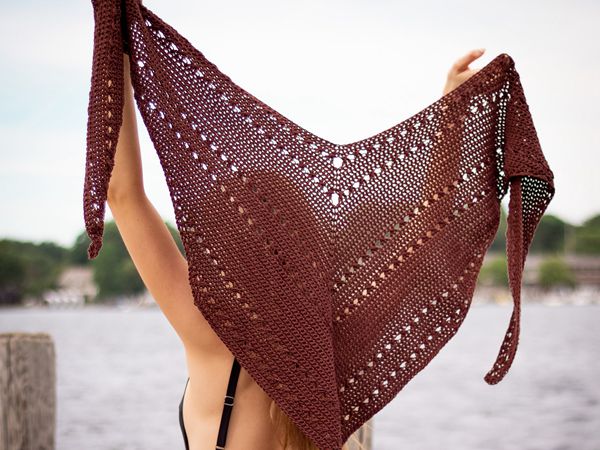 crochet Seaside Shawl free pattern