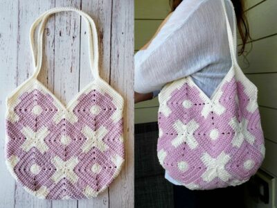 crochet XO Bag free pattern