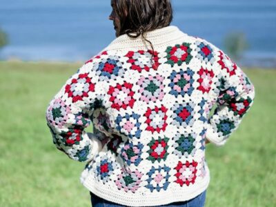 crochet Granny Square Cardigan free pattern