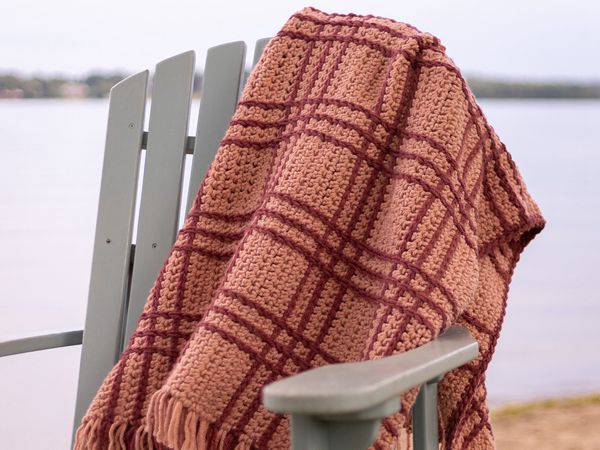 crochet Heritage Plaid Blanket free pattern