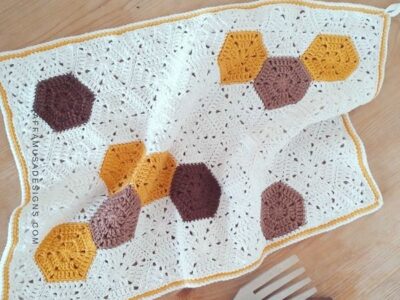 crochet Honeycomb Kitchen Towel free pattern