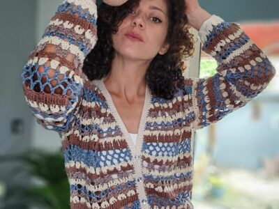 crochet Late Summer Blouse Cardigan free pattern