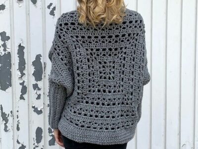 crochet Tulip Square Shrug free pattern