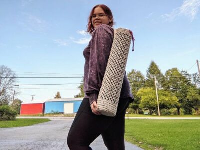 crochet Yoga Mat Bag free pattern