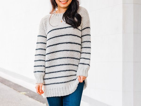 crochet Breton Stripe Sweater free patterns