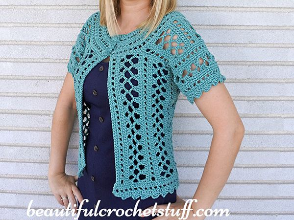 crochet Emerald Cardigan free pattern