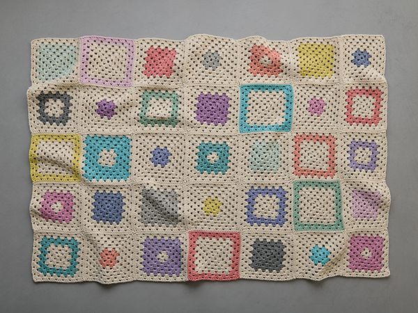 crochet Fair Square Blanket free pattern