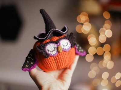 crochet Halloween Pumpkin Owl easy pattern