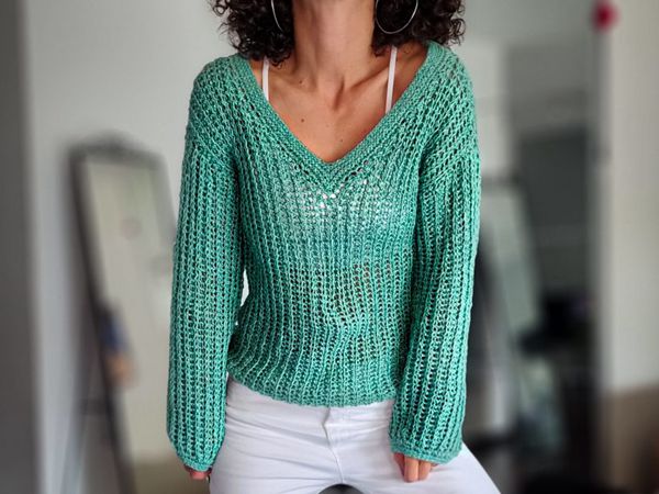 crochet Porto Sweater free pattern