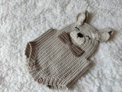 crochet Romper Bunny for baby easy pattern