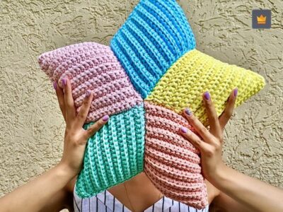 crochet Star Pillow free pattern