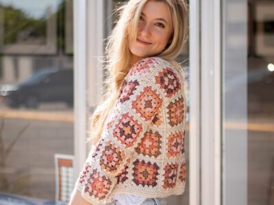crochet The Granny Square Cardigan free pattern