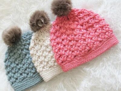crochet Winter Blossom Hat free pattern